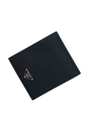 Prada Bifold Wallet Black Nero Tessuto Nylon Leather